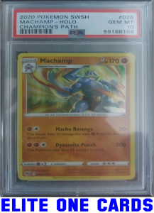 PSA 10 Machamp #026 HOLO Champions Path SWSH English (2020) - Pokemon Card GRADED