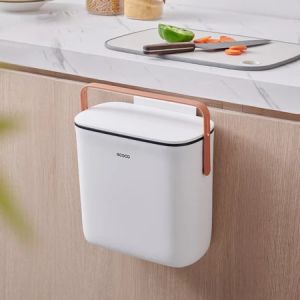 Thùng rác 10L ECOCO thông minh treo tủ bếp nhà vệ sinh chống mùi côn trùng tặng kèm miếng dán 2236