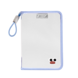 Clear PVC File Case Water Resistant File Organiser With Handle Letter Size Document Folder For Business School Document