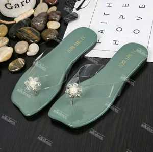 SENDAL CAPIT MIKA KANCING / SENDAL TEPLEK MIKA / SENDAL FLAT WANITA