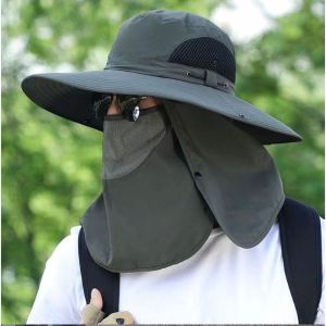 หมวกกันแดด กลางแจ้ง หมวกเดินป่า หมวกสำหรับตกปลา กันแดด 360 องศา ปรับขนาดได้
