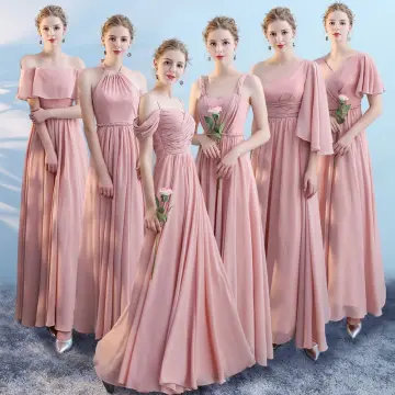 Old rose pink bridesmaid dresses best sale