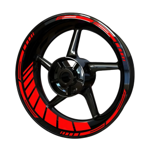 OKKFINE 2 Set Reflective Motorcycle Wheel Stickers PVC 21/18 in Wheel Rim Decals Durable Wheel Modification Stickers for YAMAHA Kawasaki Suzuki Etc