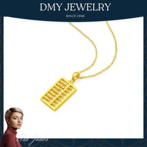 DMY Jewelry Rantai Leher Emas 916/Rantai Leher Viral/Necklace Women/Gold 916 Original Malaysia/Lucky Abacus Pendant/Chain for Women/Kpop Merch/Rantai Leher Perempuan Korean Style/Rantai Leher Emas 916 Original/Emas 916 Original Lelong/Indian Jewellery Set
