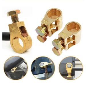 Đầu Kẹp Nối Điện Cực Dương/ Âm Bằng Hợp Kim Dẫn Điện Khối Đầu Nối Vít Đầu Nối Cực Nhanh Cho Ắc Quy Ô Tô Vận Hành An Toàn
