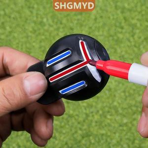 [COD] SHGMYD SPORTS ปากกามาร์กเกอร์สำหรับตีกอล์ฟ 1ชุดเครื่องมือจัดตำแหน่งพร้อมปากกามาร์กเกอร์เครื่องมือวาดเส้นลูกกอล์ฟ