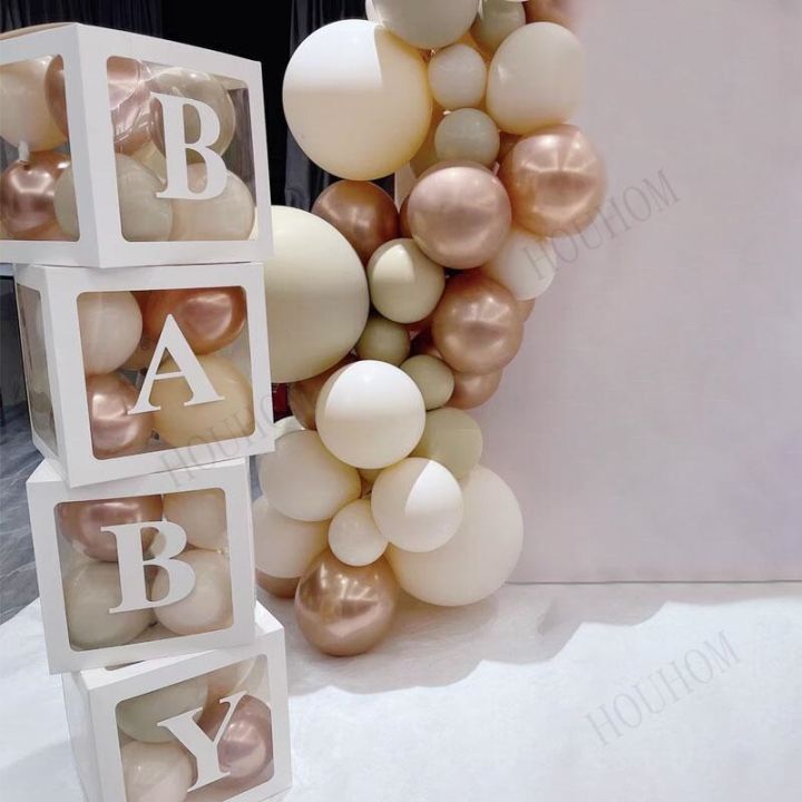 [HOT DXIKXJWGGJH 596] Balloons Box Transparent Letters Party - White ...