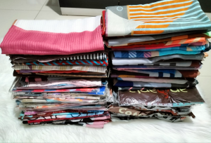 Hijabnur1 - 100 ribu dapat 5 Pasang  ( RANDOM ) Paket Hemat Hijab Voal Motif 110 x 110