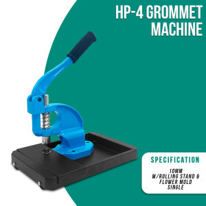 PrintYourStyle HP4 Grommet Machine 10mm Flower Mold with Rolling Stand for Single Eyelet 10mm