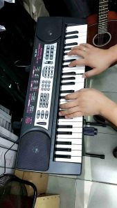 Global 49 Key Electronic Keyboard With 2 Hole Power Cable & Mini Microphone &