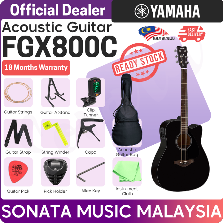 Yamaha FGX800C Dreadnought Cutaway Acoustic Electric Guitar