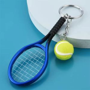 Tennis Racket Keychain - Cute Sport Mini Keychain Car 6 Color Pendant Keyring Sports Key Chain Who Love Sports Gifts Cute for Teenager Pendant 6 color Key Rings Car Key Chain Tennis Racket Keychain Mini Keychain Sports Key Chain Tennis Ball
