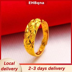 [COD]  HOT SALE Ship within 24 hours Gold Plated Lucky Ring Opening Adjustable Simple Fashion Transfer Ring For Women All-match Luxury Finger Accessories