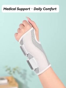 Wrist ce with Curved Aluminum Splint Breathable Compression Support for Sprain & Carpal Tunnel