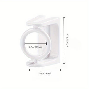 Smooth Swivel Retractable Hooks - No-Drill 360° Pole Fixator - Ultra-Strong Adhesive for Towel & Curtain Rods - Effortless Installation