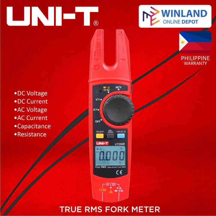 Uni-t by Winland UT256B Digital Meter True RMS Fork Auto Multimeter ...