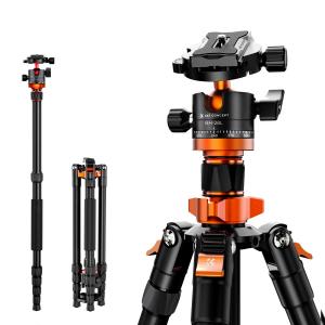 K&F Concept 67”/1.7m Aluminum Portable Camera Tripod Travel  - Tripod Kamera Super Kokoh
