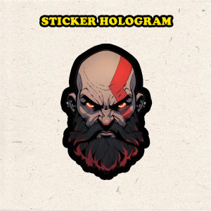 Stiker Hologram God of war sticker case hp & laptop ukuran 7 cm