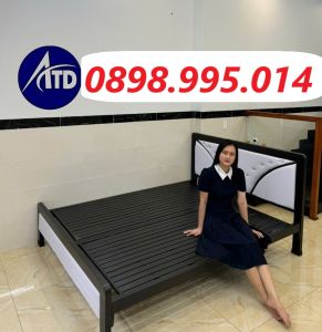 Giường sắt 1m2-1m4-1m6-1m8x2m giường sắt hộp cao cấp 4x8- Bh 2 năm giao hàng lắp ráp tận nơi