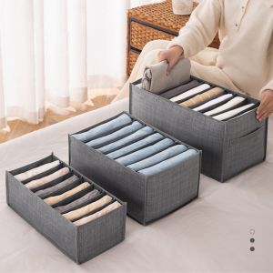 Jeans Compartment Storage Box Closet Organizer Clothes Separation Box Pants Drawer Divider Storage Underwear Bra Organizer