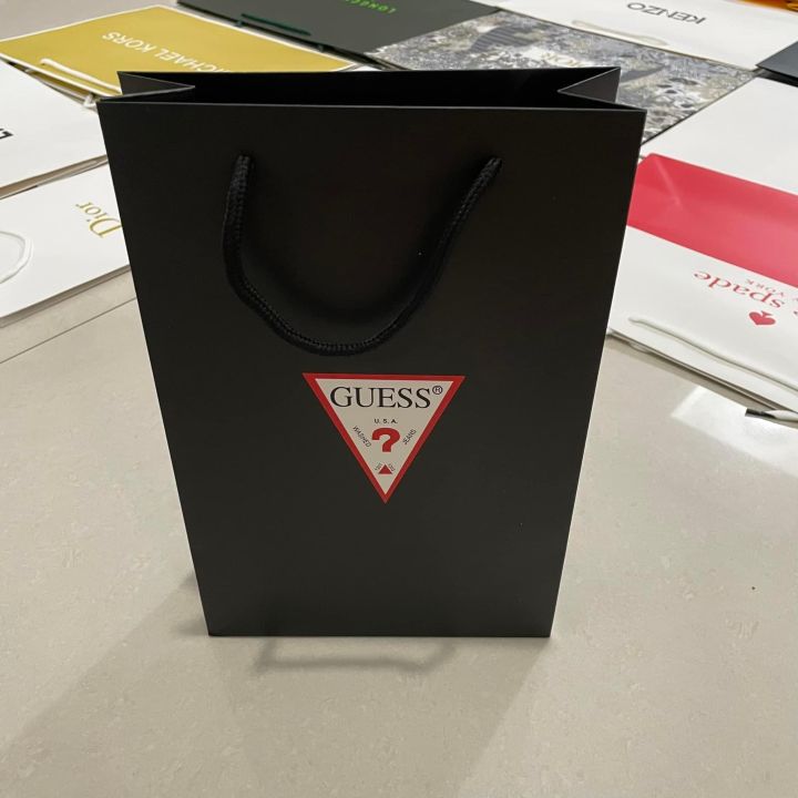 Easy.Shop Guess paper bagbag gift bag clothing bag universal bag paper bag logo brand gift Bag Lazada PH