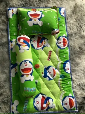 Bộ Nệm Bé kèm Gối Ôm+ Gối Vải Cotton Cao Cấp Kích Thước 60cmx110cm. Thích Hợp Cho Bé Đi Học Mẫu Giáo. Có 2 Mẫu Cho bé trai và bé gái