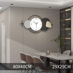 Minimalist Nordic Series Wall Clock Hot Sale Home Living Room Simple and Fashion Mute Creative Vintage Clock Art Circular Decorations 80x40cm