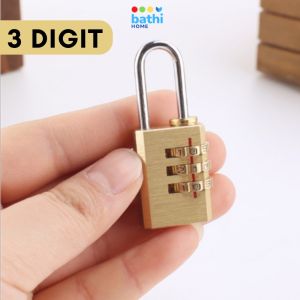 Gembok Koper Digit Angka Kombinasi Solid Brass Kuat Serbaguna Anti Maling
