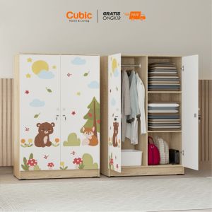 Cubic Lemari Kecil Minimalis / Almari Pakaian 2 Pintu / LUNA BL 121