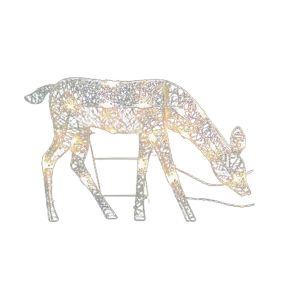 RUCHO Metal Home Decor Outdoor Yard Wrought Iron Xmas Ornament Luminous Ornaments Elk Statue LED Light Deer