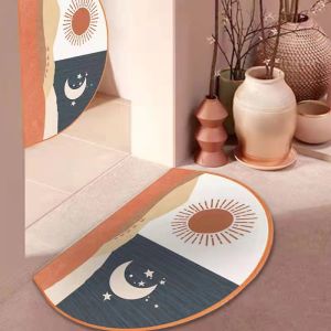 พรมปูพื้นพรมสำหรับตกแต่งบ้านพรมปูพื้นรูปตัว D กันลื่นพรมปูพื้นพรมประตูเสื่อพรมกันลื่นเสื่อปูพื้น