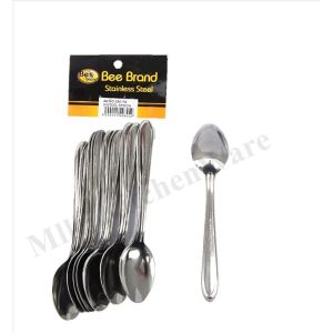 MLK Extra Tebal Stainless Steel 12PCS Tea Long Ice Spoon Sudu Teh Sudu Ais Panjang Kopitiam Kualiti