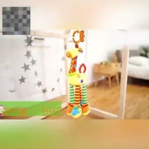 CuddleCove Giraffe Plush Handbells Baby Soft Handing Bell Teether Infant Cotton Rattle Doll Toys 牙胶玩具手铃