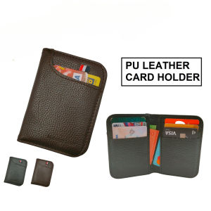 Business Thin Wallet Men Bifold Slim Credit Card Holder Short ID Card Holder Dompet Lelaki