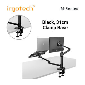 IRGOTECH Upgraded Dual Monitor Arm Laptop 17" Monitor 32" Laptop Stand Aluminium 44cm Pole Monitor Desk Mount Arm Monitor Stand Laptop Tablet Holder Monitor Stand Desk Laptop Holder Monitor Mount Study Table Laptop Arm M-Series