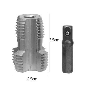 Melo home Integrated Internal and External Thread Pipe Threading Tool for 1/2-inch 3/4 PPR Pipes with Taps and Dies for Thread Cutting Steel