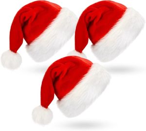 BOSONER  Santa hat : Christmas Hat  -  Christmas hats for men and women  - LED  Santa hat