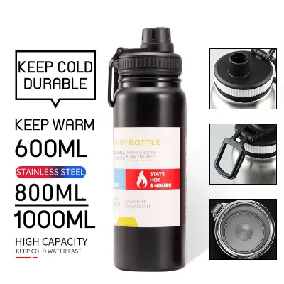 HOLO FIAKS tumbler hot and cold Thermos Double Wall 1000ml Vacuum Insulated Stainless Steel sports Water Bottle