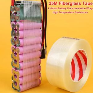 WXUZGC168 High Temperature Resistance Fiberglass Tape 25/50M Single-sided Insulation Tape High Performance Strong Adhesive Battery Pack Tape