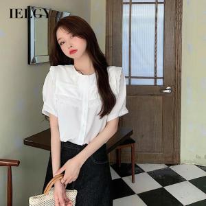 IELGY womens short sleeve gentle and simple all match shirt