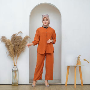 tampil elegan dan nyaman one set INARA STELAN CRINKLE AIRFLOW modis di setiap kesempatan