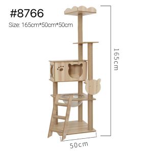 Pet Wonderland Solid Wood Cat Climbing Frame Space Capsule Nest Cat Tree Tower Pet House Scratching Post Pet Toy