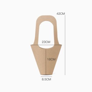 FOUNDTWO Đơn giản Túi giấy hình hoa Lãng mạn Dày Túi cắm hoa Đa chức năng Giấy kraft Túi đóng gói Hoa Ngày lễ tình nhân