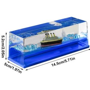 Titanic Cruise Ship Desk Fluid Drift Floating Bottle Decor Christmas Customized Gift Decoration