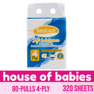 Sanicare Soft Indulgence Facial Tissue Travel Pack 80-Pulls 320-Sheets (Pack of 4)