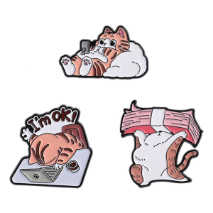 Funny CatThemed Enamel Pin Trendy Alloy Clothing Accessory For Daily Wear Parties Event And Creative Outfits