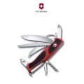 Victorinox มีดพับ มีดพก มีดเล็ก / มีดสั้นพกพา มีดสแตนเลส Swiss Army Knives ( L) - Ranger 57 M Grip 130mm , Red/Black (0.9583). 