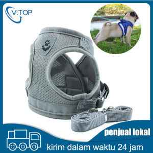 V.top Harness Rompi Reflective Soft + Leash Lead Tali Kucing Harness Anjing Kucing Tail Tuntun Kucing Tali Rompi Baju Kucing Cat Leash Dog Lea