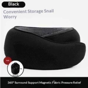 2026 New Arrival Snail Shape Travel Neck Pillow Memory Foam U-Shaped Pillow Adjustable Soft Neck Support Portable Cushion For Travel Nap Daily Rest