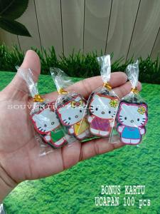 SOUVENIR PERNIKAHAN 100pcs gantungan kunci HELLO KITTY sovenir murah bermanfaat sofenir unik